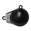 Extreme Max 3006.6944 Coated Ball-with-Fin Downrigger Weight - 6 lbs. with Silver Flash