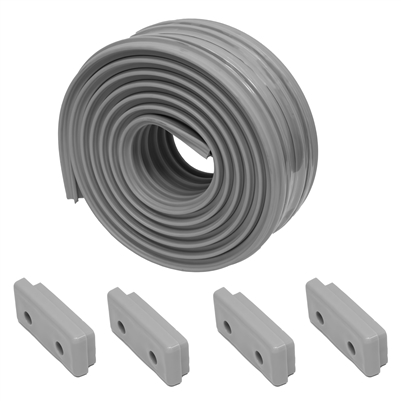 Extreme Max 3006.8894 Synthetic Bunk Cover Kit - 12' Gray Boat Trailer Bunk Glide for 2x4 Bunks (1.5