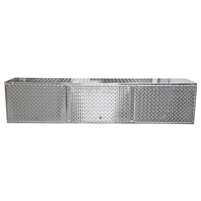 Extreme Max 5001.6427 Diamond Plated Aluminum Overhead Cabinet for Garage, Shop, Enclosed Trailer - 72", Silver