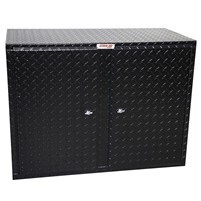 Extreme Max 5001.6447 Diamond Plated Aluminum Wall Cabinet for Garage, Shop, Enclosed Trailer - 32" W x 24" H x 16" D, Black