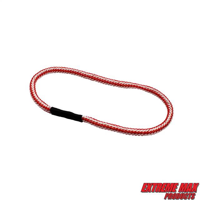 Extreme Max 3006.3172 BoatTector Bungee Dock Line Extension Loop - 1', Red/White (Value 4-Pack)