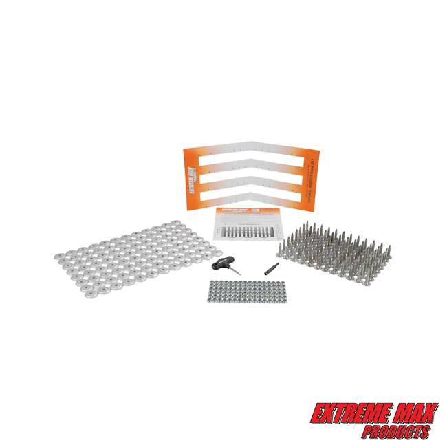 Extreme Max 5001.5469 96-Stud Track Pack with Round Backers -  1.25" Stud Length