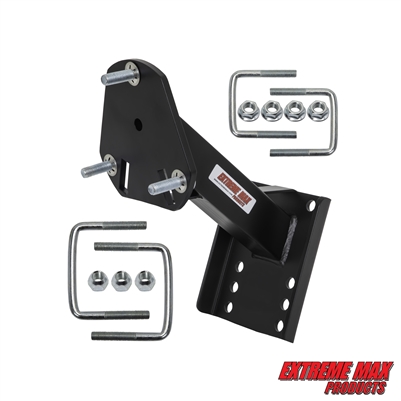 Extreme Max 3001.0081 High Mount Spare Tire Carrier for 5 & 6-Hole Tires Up to 16" - Black