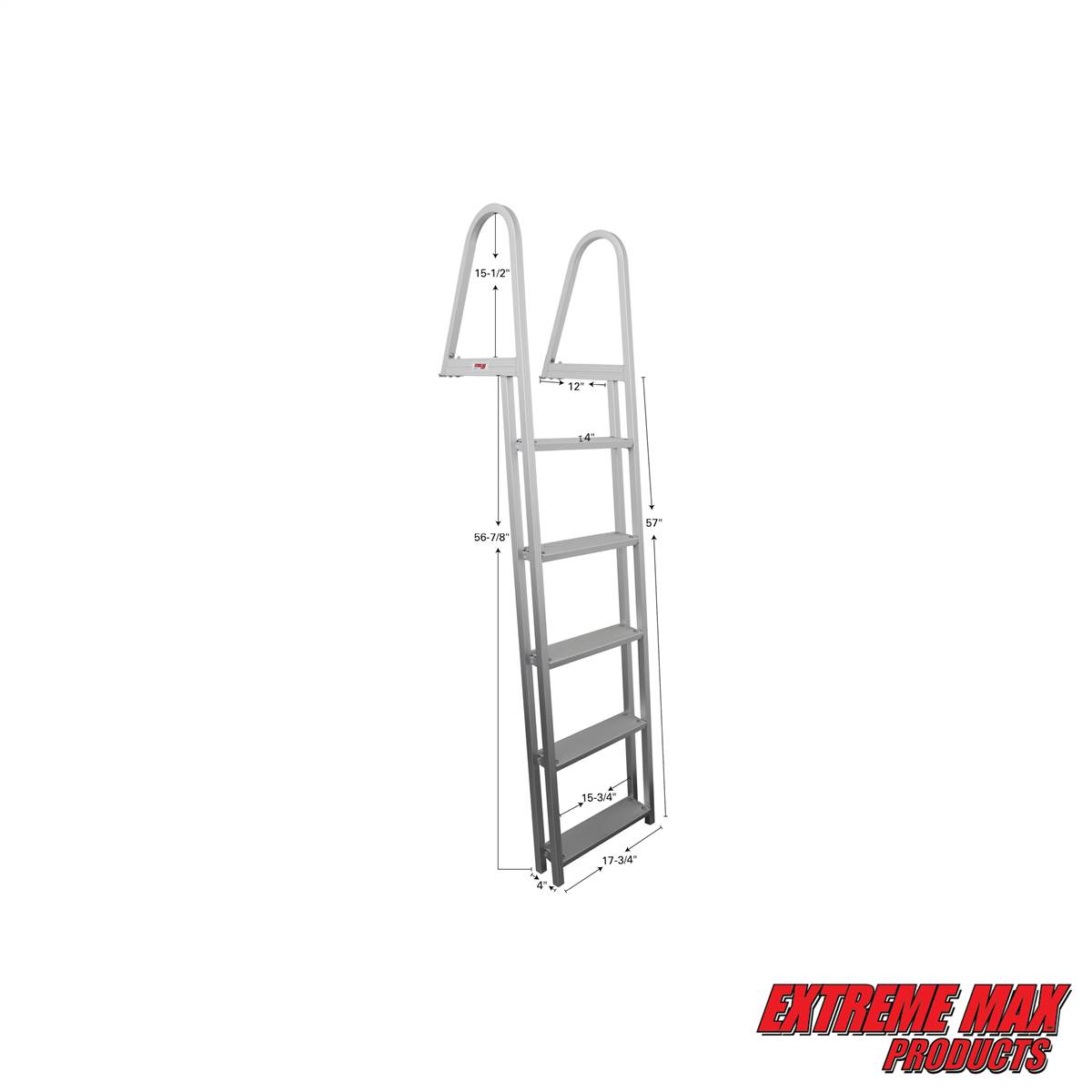 Extreme Max 3005.3383 5 Step Pontoon/Dock Ladder for sale online 
