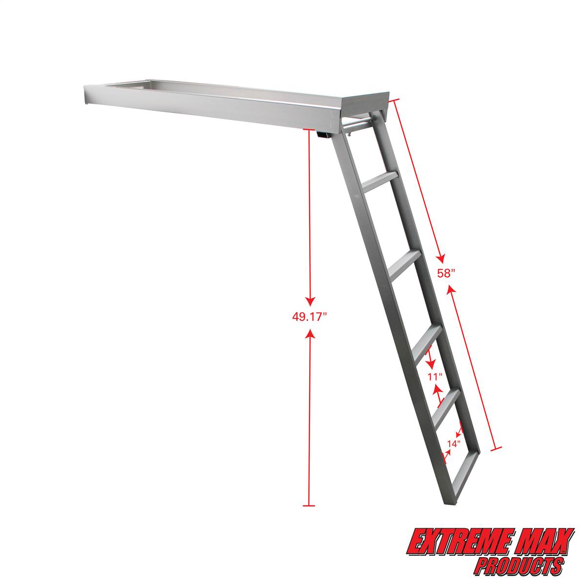 Extreme Max 3005.3430 Undermount Pontoon Ladder ï¿½ï¿½ï¿½ 5 Step