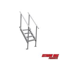 Extreme Max 3005.3843 Universal Mount Aluminum Dock Stairs - 4 Step