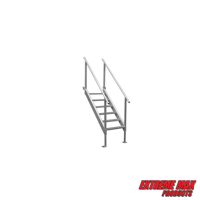 Extreme Max 3005.3846 Universal Mount Aluminum Dock Stairs - 6 Step