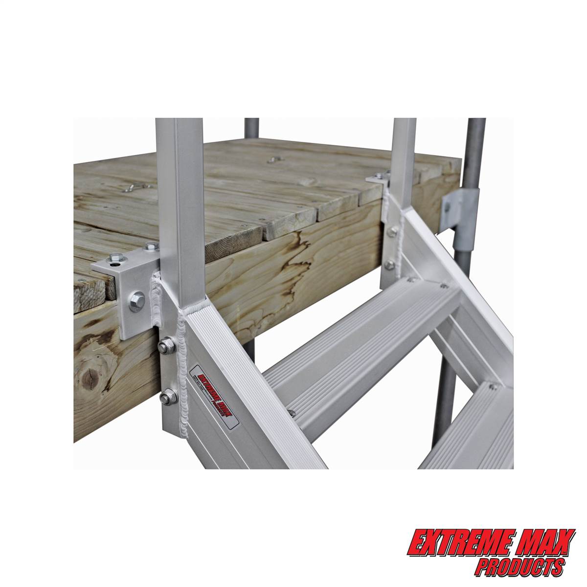 Extreme Max 3005.3846 Universal Mount Aluminum Dock Stairs 6 Step 