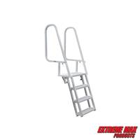 Extreme Max 3005.3913 Deluxe Flip-Up Dock Ladder with Welded Step Assembly - 4-Step