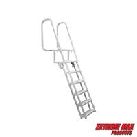 Extreme Max 3005.3919 Deluxe Flip-Up Dock Ladder with Welded Step Assembly - 6-Step