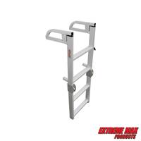 Extreme Max 3005.4089 Aluminum 4-Step Compact Folding Pontoon Boarding Ladder