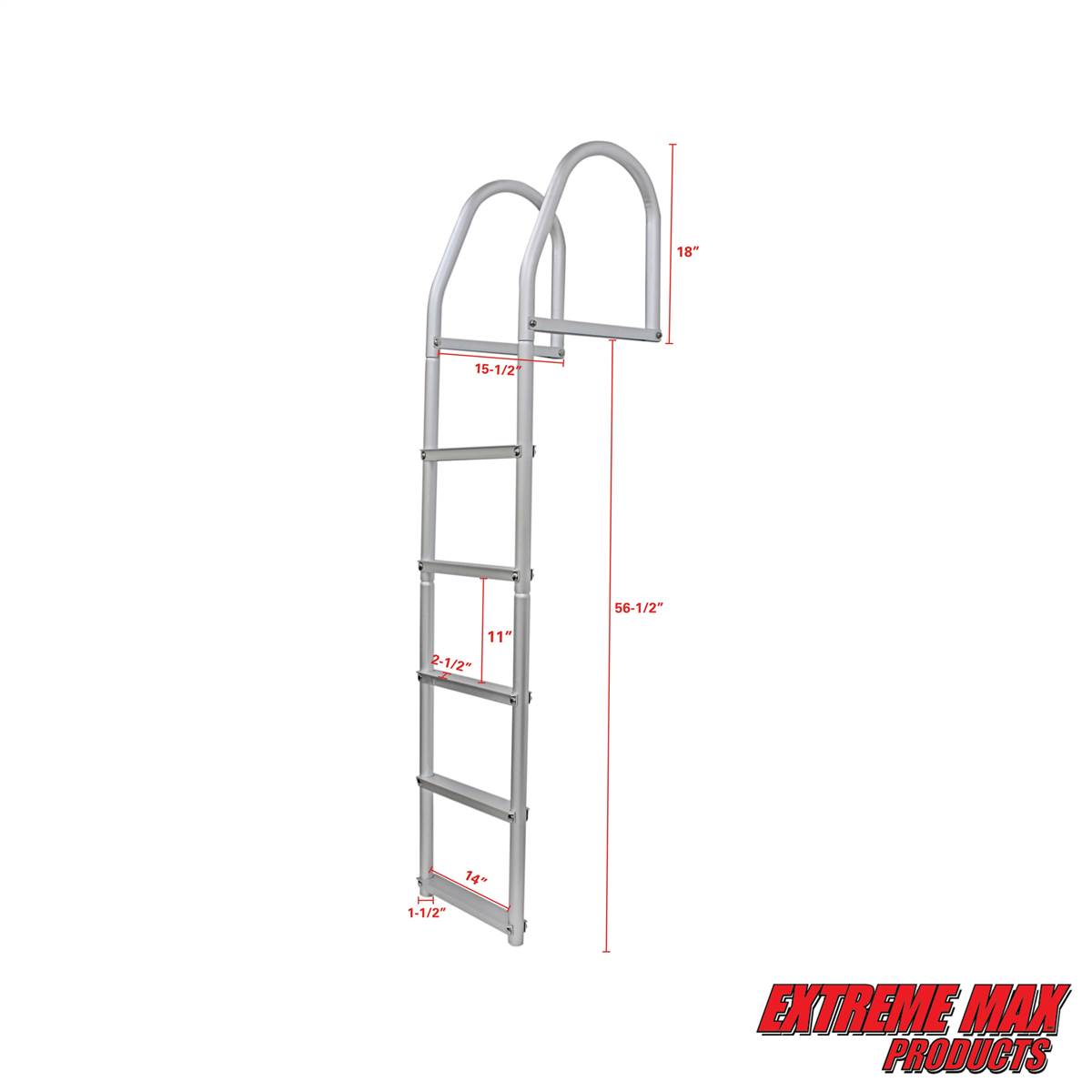 Oplossen Inzet Antibiotica Extreme Max 3005.4108 Weld-Free Fixed Dock Ladder - 5-Step