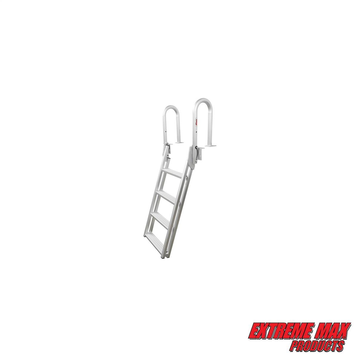thumbnail image 2 of Monster Fastener 4-Step Heavy Duty Dock Ladder – Anodized Aluminum With Flip-Up Design 2 of 4