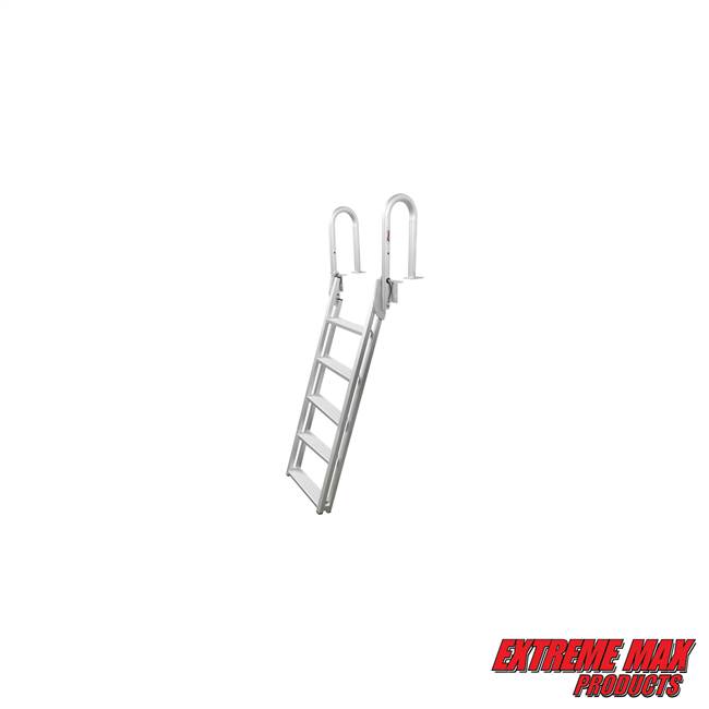 Extreme Max 3005.4239 Slanted Flip-Up Dock Ladder - 5-Step