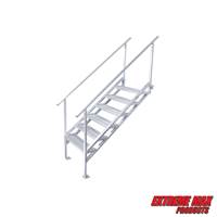 Extreme Max 3005.4281 Jumbo-Tread Universal Mount Dock Stairs with Railing - 6-Step