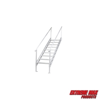 Extreme Max 3005.4315 Jumbo-Tread Universal Mount Dock Stairs with Railing - 9-Step