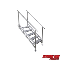 Extreme Max 3005.4333 Jumbo-Tread Universal Mount Dock Stairs with Railing - 5-Step