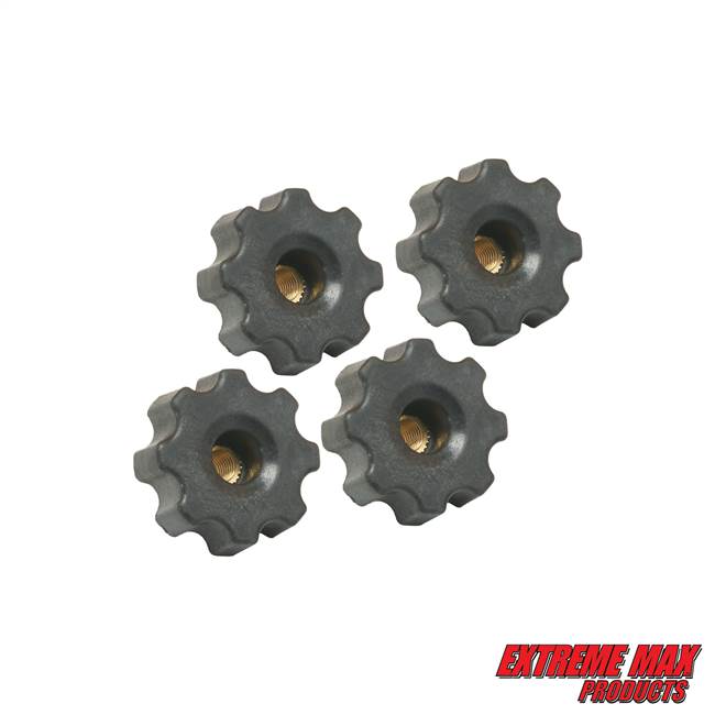 Extreme Max 3005.4434 Replacement Threaded Insert Knob Compatible with All Extreme Max Slider Track Bases and Accessory Mounts - Pack of 4