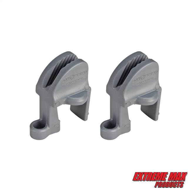 Extreme Max 3005.5058 BoatTector Quick Adjust Pontoon Rail Fender Hanger - Gray, Pack of 2