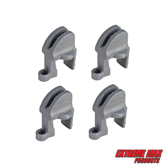 Extreme Max 3005.5061 BoatTector Quick Adjust Pontoon Rail Fender Hanger - Gray, Pack of 4