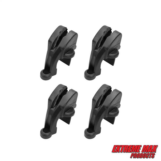 Extreme Max 3005.5091 BoatTector Quick Adjust Pontoon Rail Fender Hanger - Black, Pack of 4