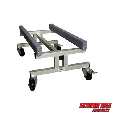 Extreme Max 3005.5592 Stand-Up PWC Dolly - 19" High, Heavy-Duty Aluminum Cart for Jet Ski Storage & Transport - 1,300 lb Capacity, Adjustable Bunks, Oversized Locking Casters