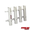 Extreme Max 3005.5644 Wall-Mount Poly Fishing Rod Holder - 4-Rod, White