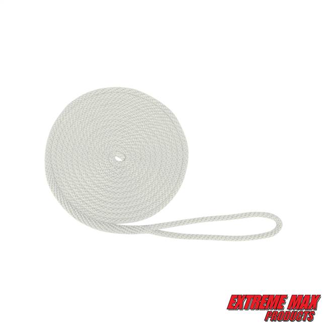Extreme Max 3006.2012 BoatTector Solid Braid MFP Dock Line - 1/2" x 20', White
