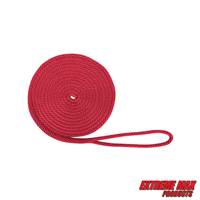 Extreme Max 3006.2018 BoatTector Solid Braid MFP Dock Line - 1/2" x 20', Red