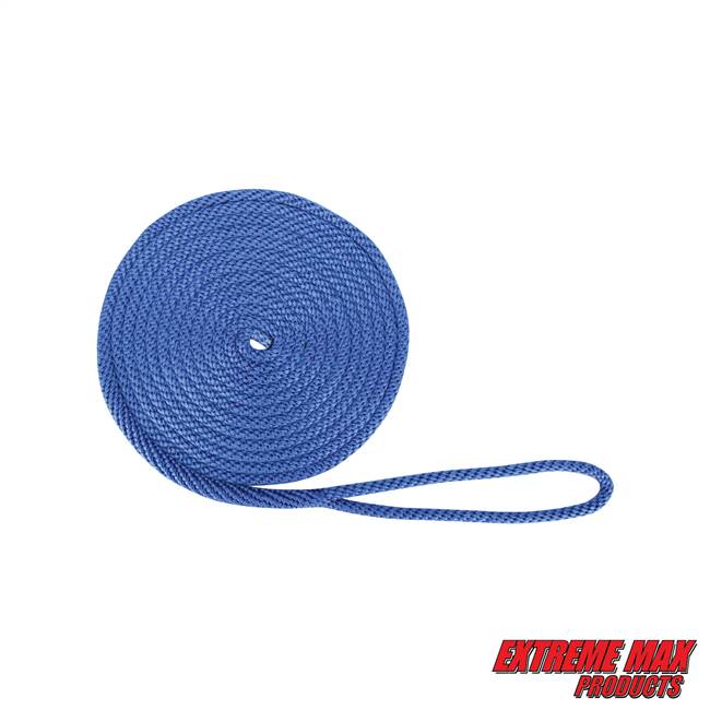 Extreme Max 3006.2021 BoatTector Solid Braid MFP Dock Line - 1/2" x 20', Royal Blue