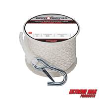 Extreme Max 3006.2508 BoatTector Double Braid Nylon Anchor Line with  Thimble - 3/8 x 300', White w/ Blue Tracer