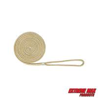 Extreme Max 3006.2252 BoatTector 3/8 D x 250' L White/Gold Nylon Double Braid Anchor Line with Thimble