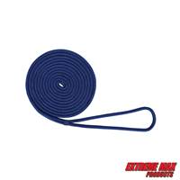 Extreme Max 3006.2087 BoatTector Double Braid Nylon Dock Line - 3/8" x 15', Royal Blue