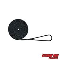 Extreme Max 3006.2093 BoatTector Double Braid Nylon Dock Line - 3/8" x 20', Black