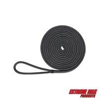 Extreme Max 3006.2141 BoatTector Double Braid Nylon Dock Line - 5/8" x 30', Black