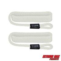 Extreme Max 3006.2150 BoatTector Solid Braid MFP Fender Line Value 2-Pack - 3/8" x 5', White