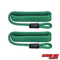 Extreme Max 3006.2162 BoatTector Solid Braid MFP Fender Line Value 2-Pack - 3/8" x 5', Forest Green