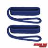 Extreme Max 3006.2171 BoatTector Premium Double Braid Nylon Fender Line Value 2-Pack - 3/8" x 6', Royal Blue