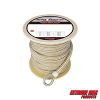 Extreme Max 3006.2276 BoatTector 5/8" x 250' Premium Double Braid Nylon Anchor Line with Thimble - White & Gold