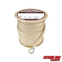 Extreme Max 3006.2282 BoatTector 5/8" x 600' Premium Double Braid Nylon Anchor Line with Thimble - White & Gold