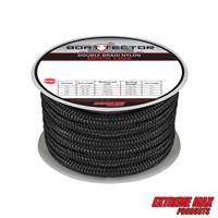 Extreme Max 3006.2315 BoatTector Double Braid Nylon Dock Line - 3/4" x 50', Black