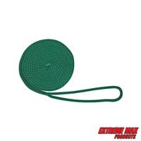 Extreme Max 3006.2332 BoatTector Solid Braid MFP Dock Line - 3/8" x 15', Forest Green