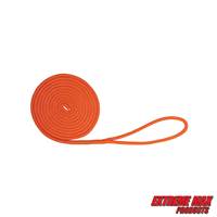 Extreme Max 3006.2429 BoatTector Double Braid Nylon Dock Line - 3/8" x 15', Neon Orange