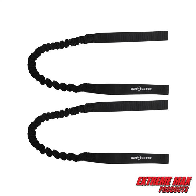 Extreme Max 3006.2553 BoatTector Nylon-Covered Bungee Dock Line with Looped Ends - 38", Value 2-Pack