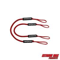 Extreme Max 3006.2571 BoatTector Bungee Dock Line Value 2-Pack - 4', Red