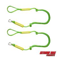 Extreme Max 3006.2574 BoatTector PWC Bungee Dock Line Value 2-Pack - 4', Green/Yellow