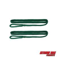 Extreme Max 3006.2582 BoatTector Premium Double Braid Nylon Fender Line Value 2-Pack - 3/8" x 6', Sacramento Green