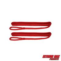 Extreme Max 3006.2588 BoatTector Premium Double Braid Nylon Fender Line Value 2-Pack - 3/8" x 6', Red