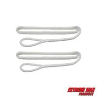 Extreme Max 3006.2591 BoatTector Premium Double Braid Nylon Fender Line Value 2-Pack - 3/8" x 6', White