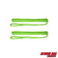 Extreme Max 3006.2597 BoatTector Premium Double Braid Nylon Fender Line Value 2-Pack - 3/8" x 6', Neon Green